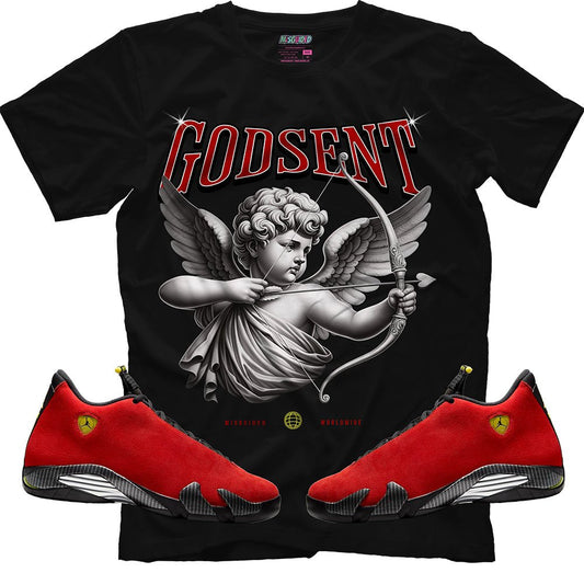 Godsent (Air Jordan 14 Ferrari) T-Shirt - Lucid Soles