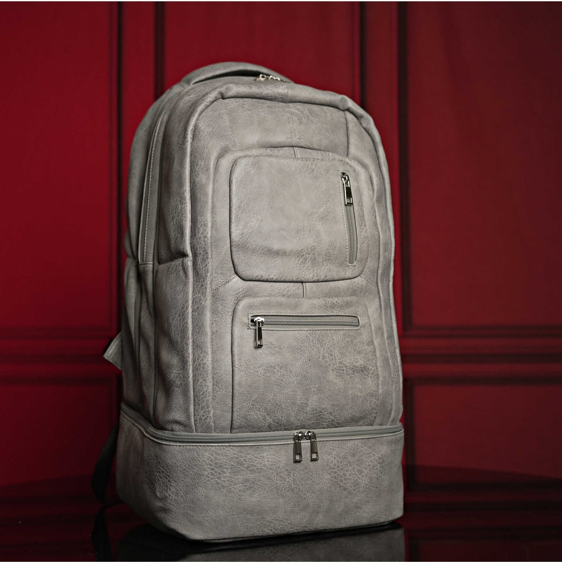 Grey Tumbled Luciano Leather 3 Bag Set - Lucid Soles