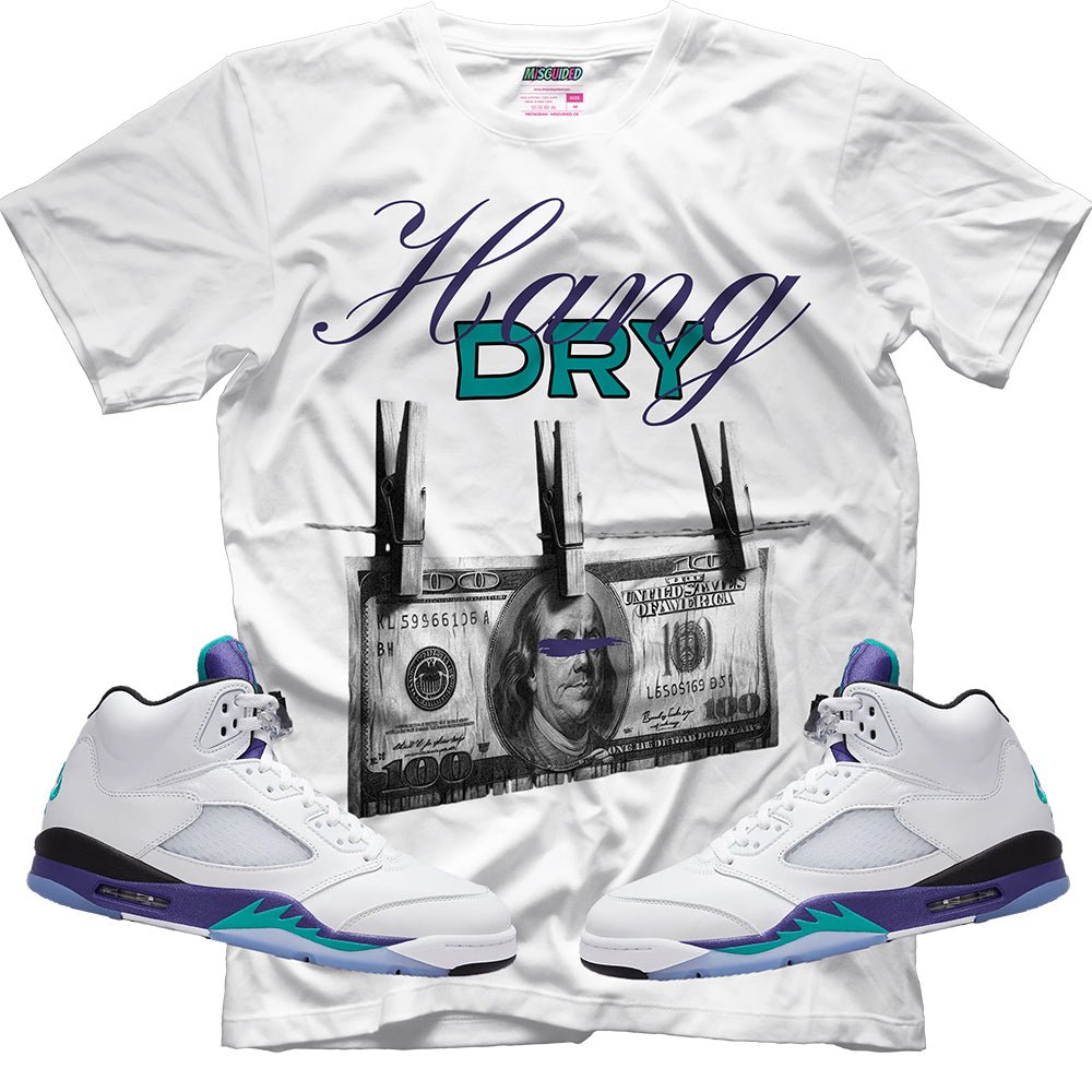 Hang Dry (Air Jordan 5 Grape) T-Shirt - Lucid Soles