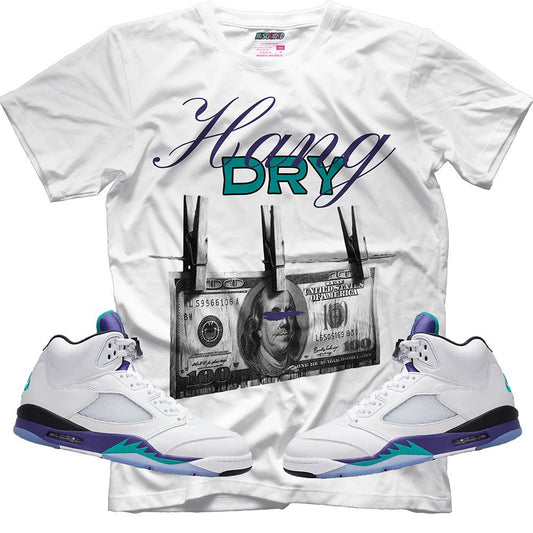 Hang Dry (Air Jordan 5 Grape) T-Shirt - Lucid Soles