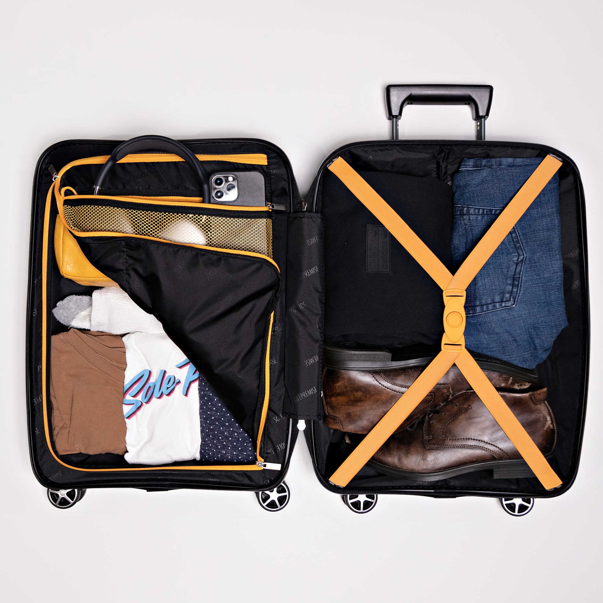 28 - inch Black Hardcase Roller Luggage with 360° Wheels & TSA Lock - Lucid Soles