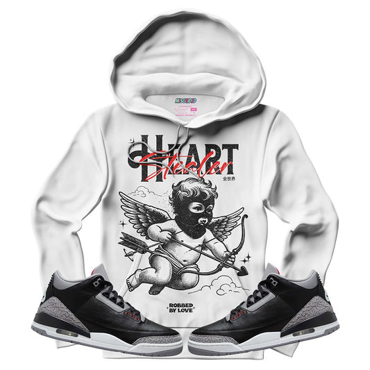 Robbed By Love (Air Jordan 3 Black Cement) Hoodie - Lucid Soles