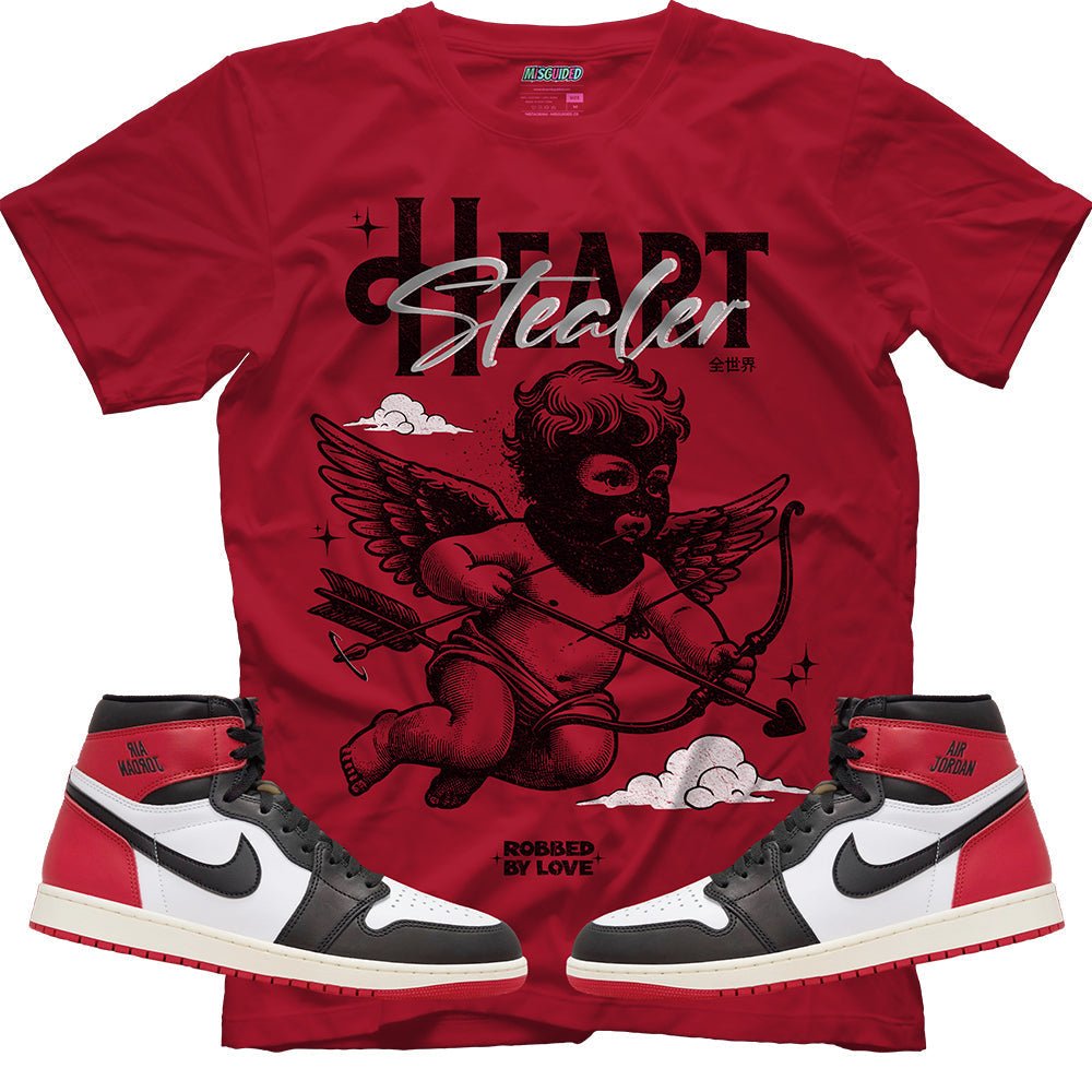 Heart Stealer (Air Jordan 1 High OG Black Toe Reimagined) T-Shirt - Lucid Soles