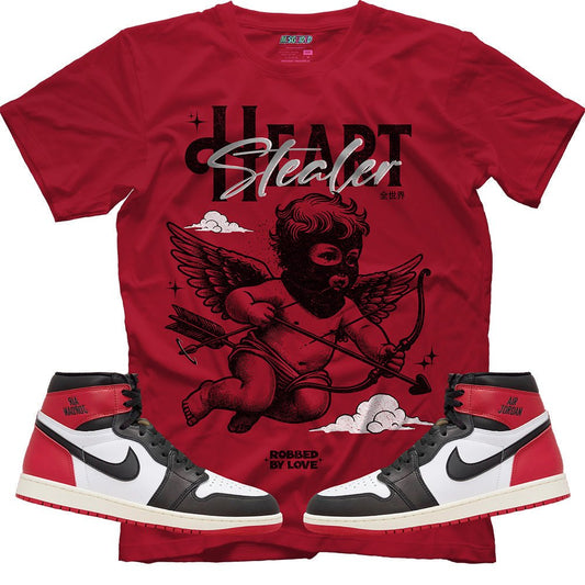 Heart Stealer (Air Jordan 1 High OG Black Toe Reimagined) T-Shirt - Lucid Soles
