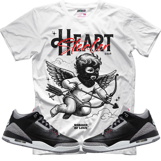 Robbed By Love (Air Jordan 3 Black Cement) T-Shirt - Lucid Soles