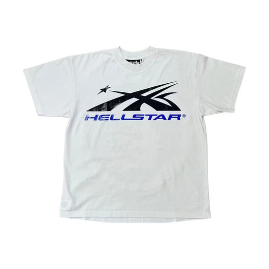 Hellstar Gel Sport Logo T-shirt White/Blue - Lucid Soles
