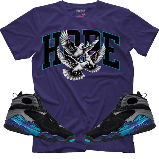 Hope (Air Jordan 8 Aqua) T-Shirt - Lucid Soles