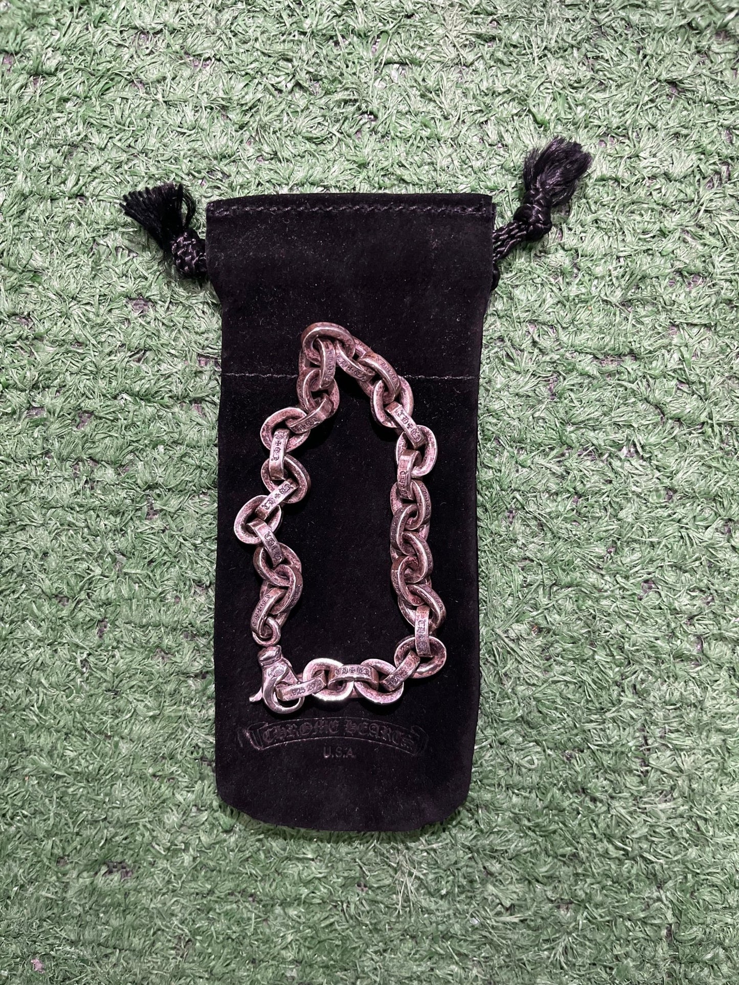 Chrome Hearts Silver Paper Chain Bracelet (8 Inches) - Lucid Soles