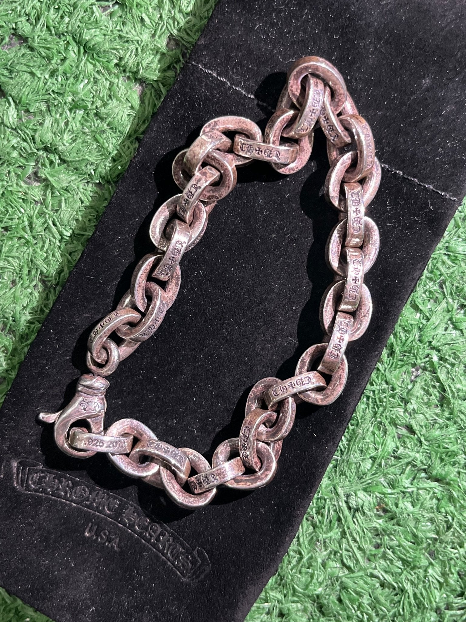 Chrome Hearts Silver Paper Chain Bracelet (8 Inches) - Lucid Soles