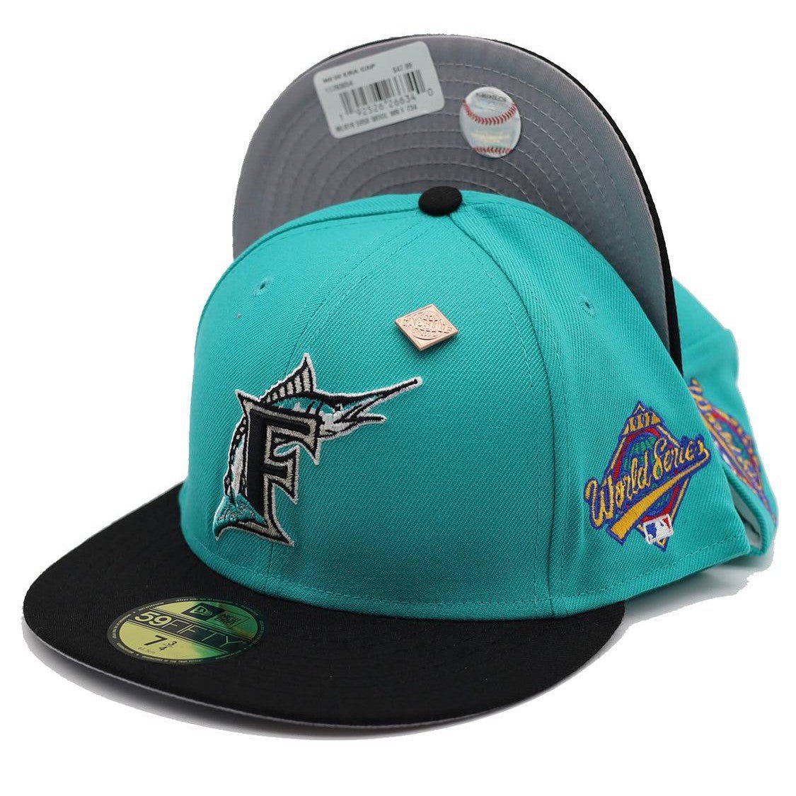 Florida Marlins Basics 1997 World Series Patch Fitted Hat - Lucid Soles