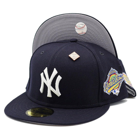 New York Yankees Basics 1996 World Series Patch Fitted Hat - Lucid Soles