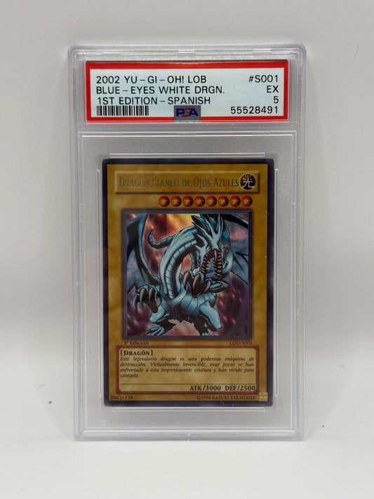 2002 Yu-Gi-Oh! LOB Blue Eyes White Dragon 1st Edition Spanish #S001 - PSA 5 (LDD-S001)