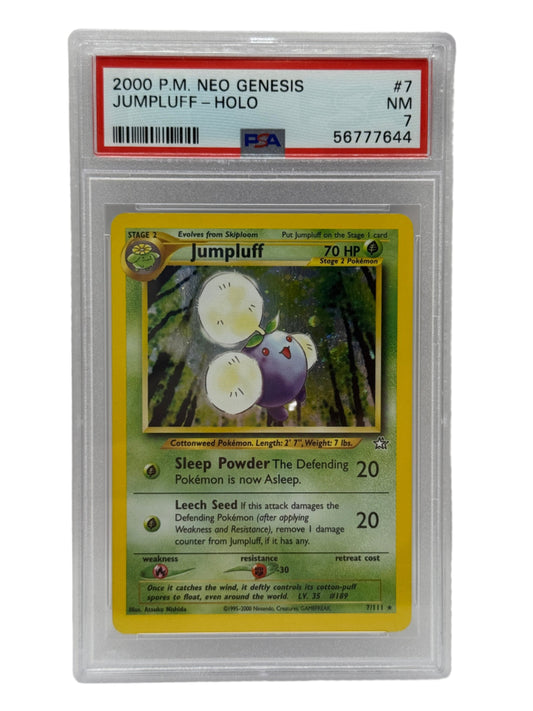 2000 Pokémon Neo Genesis Jumpluff Holo 7/111 PSA 7 NEAR MINT