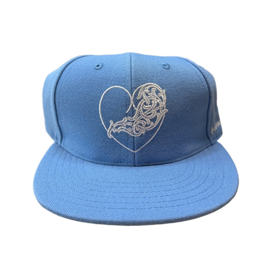 Chrome Hearts Baseball Fitted Hat Blue Viny Heart - Size 7 1/4 - Lucid Soles