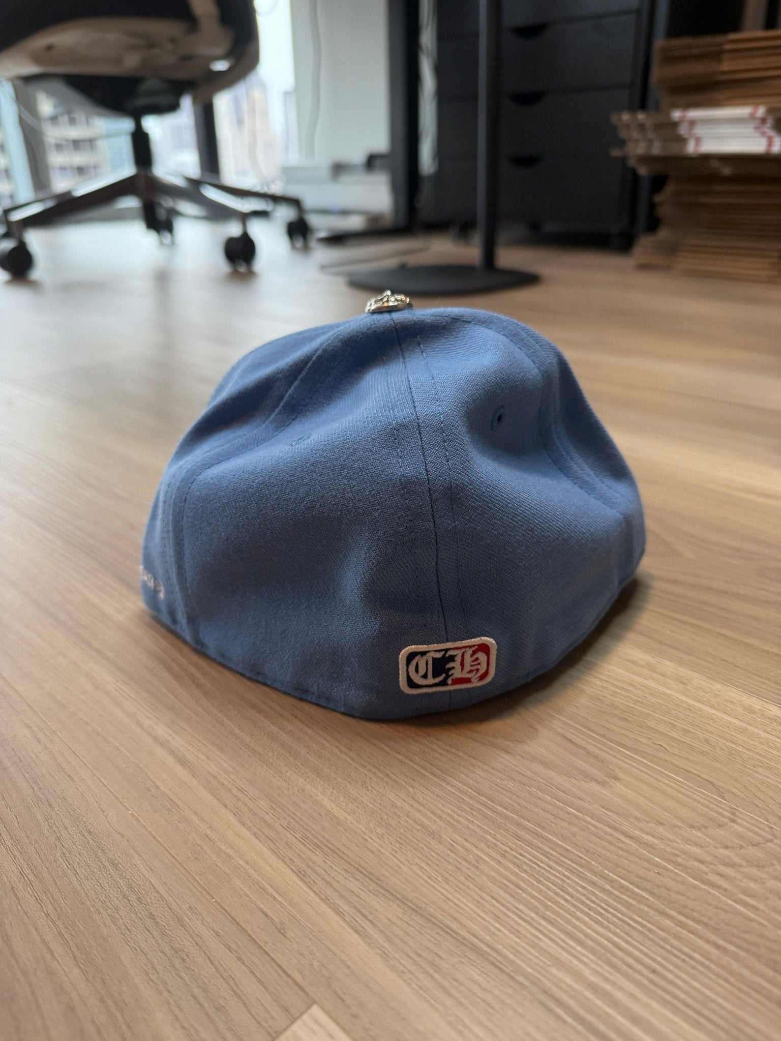 Chrome Hearts Baseball Fitted Hat Blue Viny Heart - Size 7 1/4 - Lucid Soles