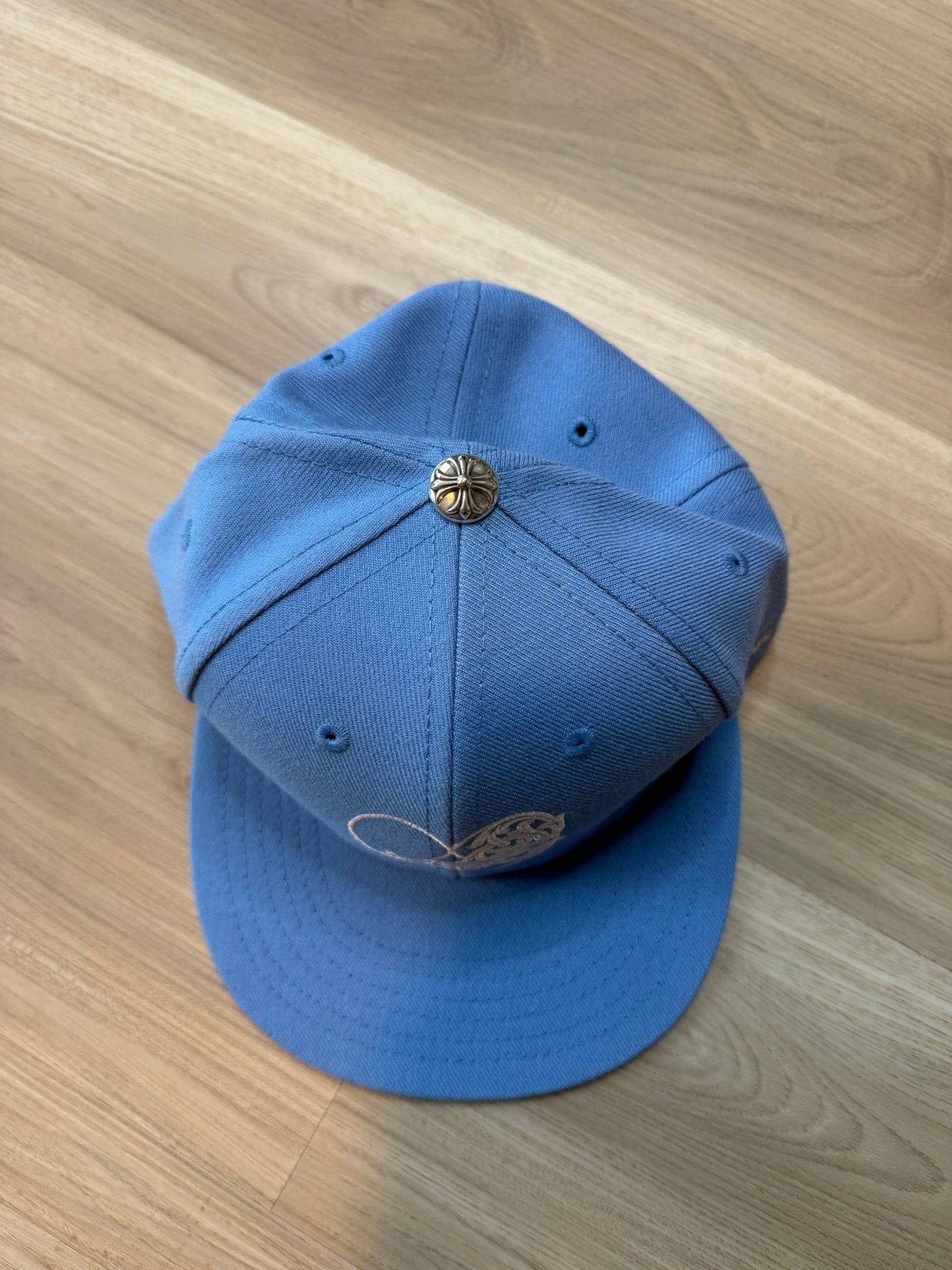 Chrome Hearts Baseball Fitted Hat Blue Viny Heart - Size 7 1/4 - Lucid Soles