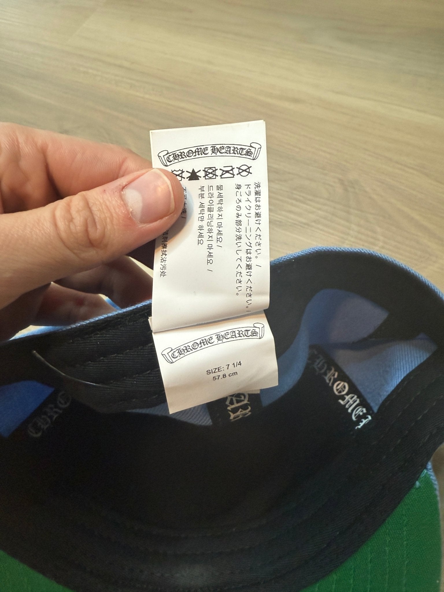 Chrome Hearts Baseball Fitted Hat Blue Viny Heart - Size 7 1/4 - Lucid Soles