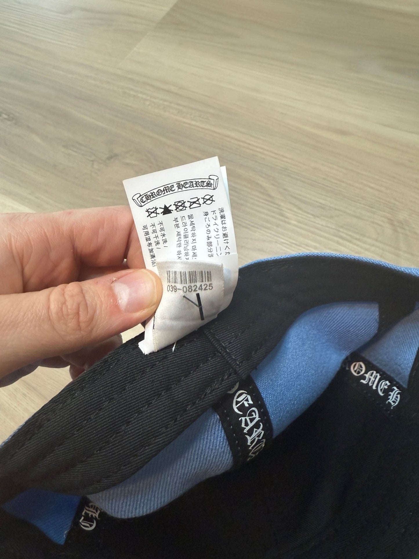 Chrome Hearts Baseball Fitted Hat Blue Viny Heart - Size 7 1/4 - Lucid Soles