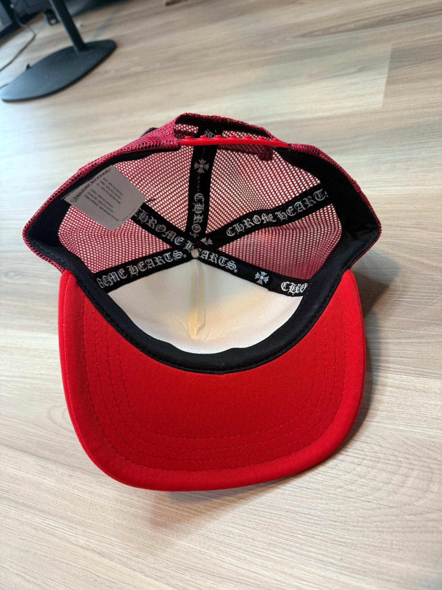 Chrome Hearts King Taco Cross Trucker Hat Red - Lucid Soles