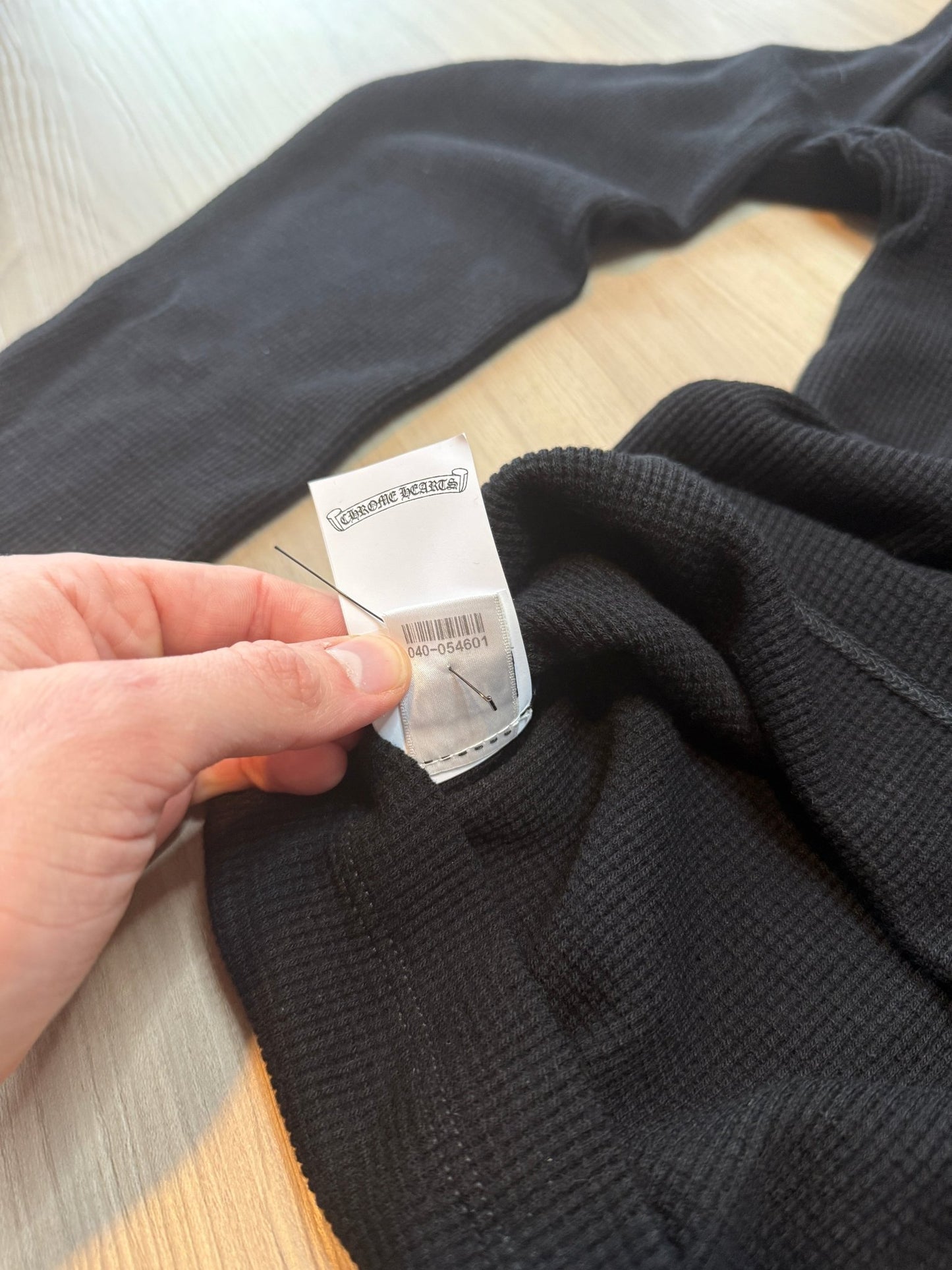 Chrome Hearts Wool Embroidered L/S Thermal Crewneck Black - Lucid Soles