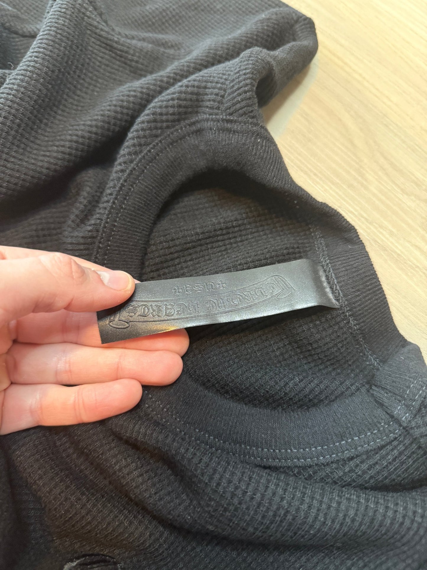 Chrome Hearts Wool Embroidered L/S Thermal Crewneck Black - Lucid Soles