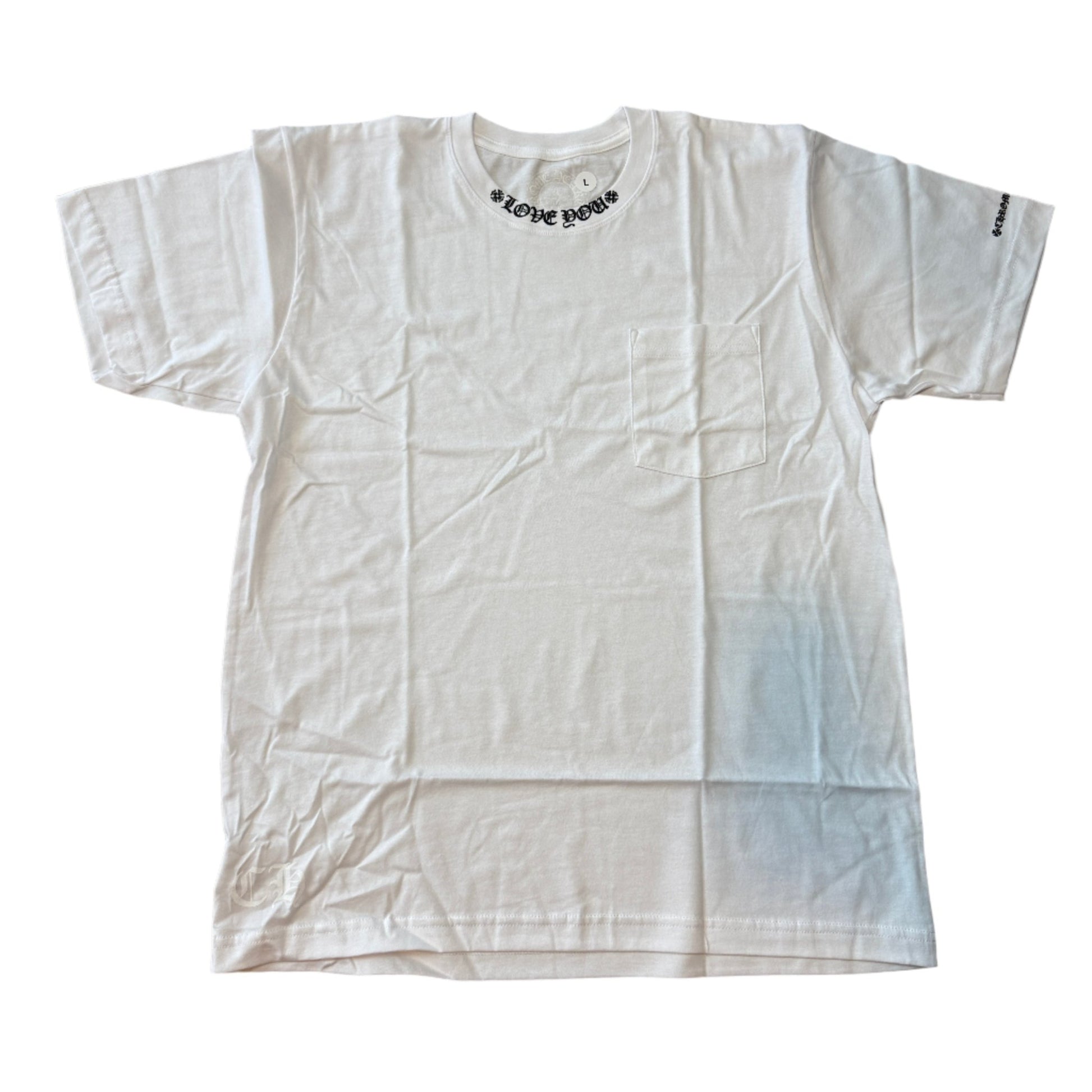Chrome Hearts 'Love You' Neck Logo T-Shirt White - Lucid Soles
