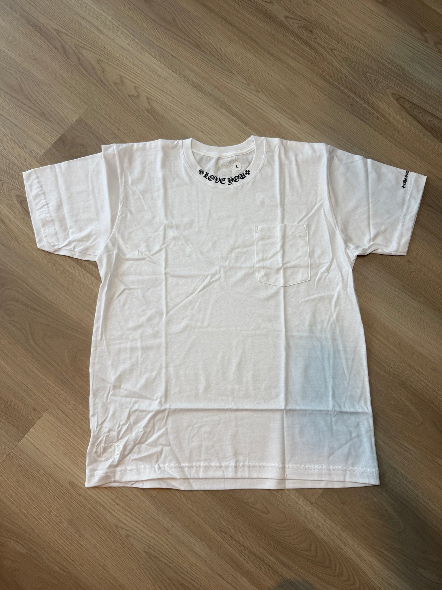 Chrome Hearts 'Love You' Neck Logo T-Shirt White - Lucid Soles