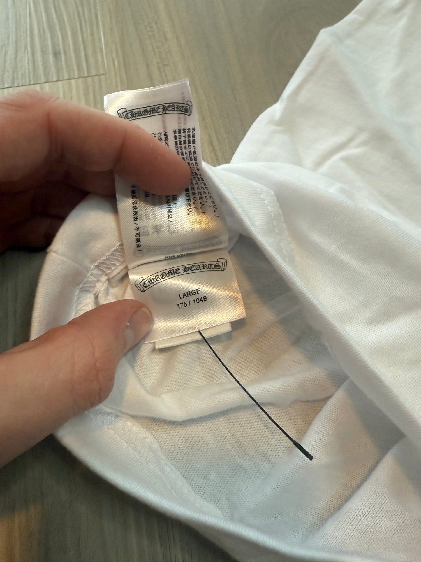 Chrome Hearts 'Love You' Neck Logo T-Shirt White - Lucid Soles