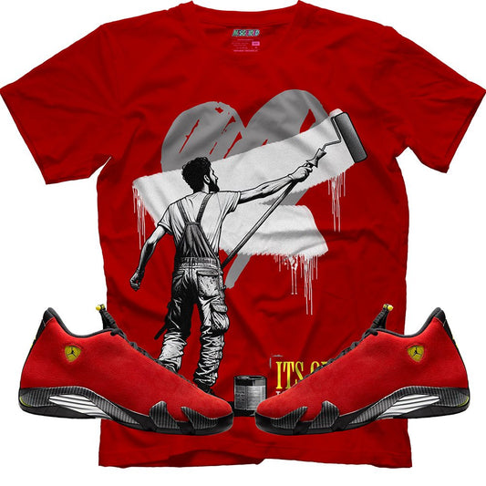 It's Okay To Start Over (Air Jordan 14 Ferrari) T-Shirt - Lucid Soles