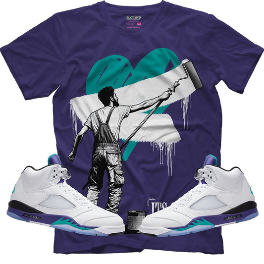 It's Okay To Start Over (Air Jordan 5 Grape) T-Shirt - Lucid Soles