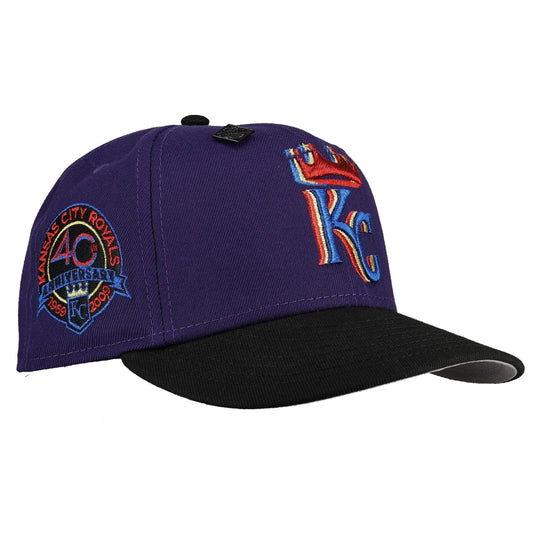Kansas City Royals Trippy 40th Anniversary Patch 59Fifty Fitted Hat - Lucid Soles