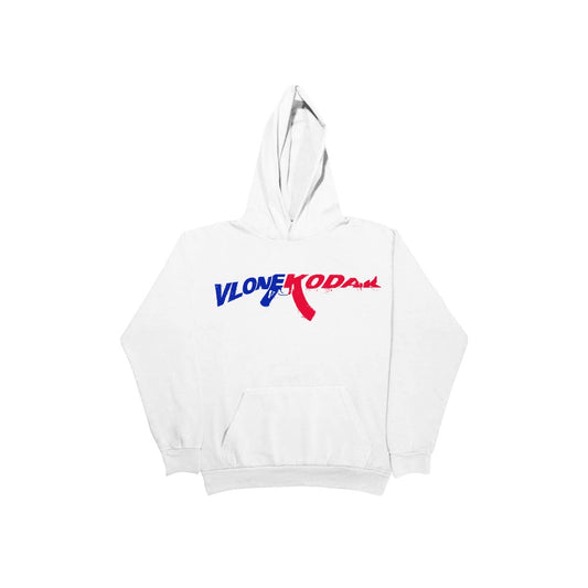 Kodak Black x Vlone 47 Hoodie White - Lucid Soles