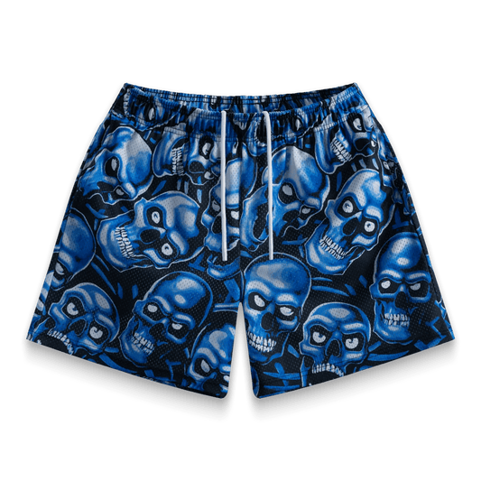 Bravest Studios Blue Skully Shorts - Lucid Soles