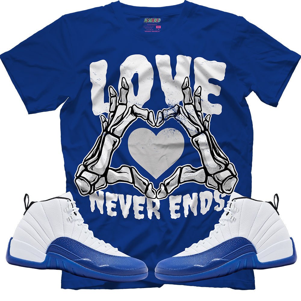 Love Never Ends (Air Jordan 12 Blueberry) T-Shirt - Lucid Soles