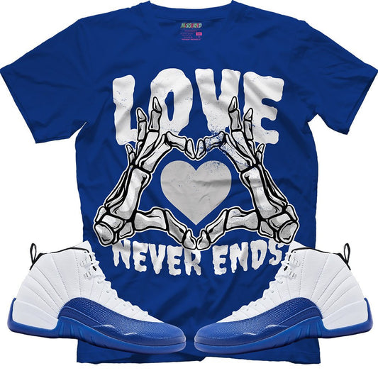 Love Never Ends (Air Jordan 12 Blueberry) T-Shirt - Lucid Soles