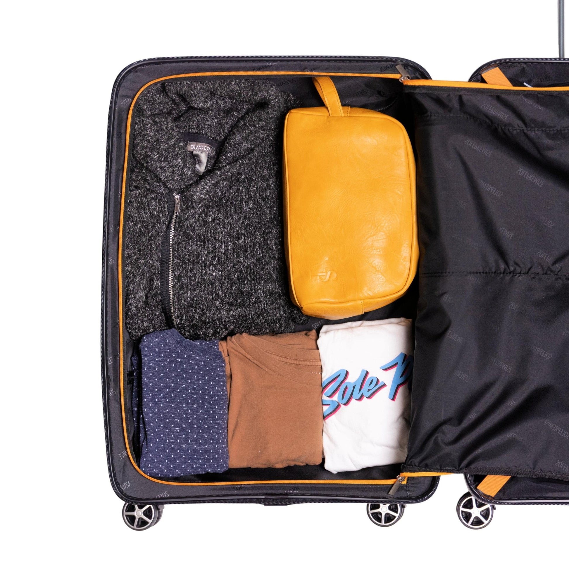 24 - inch Black Hardcase Roller Luggage with 360° Wheels & TSA Lock - Lucid Soles