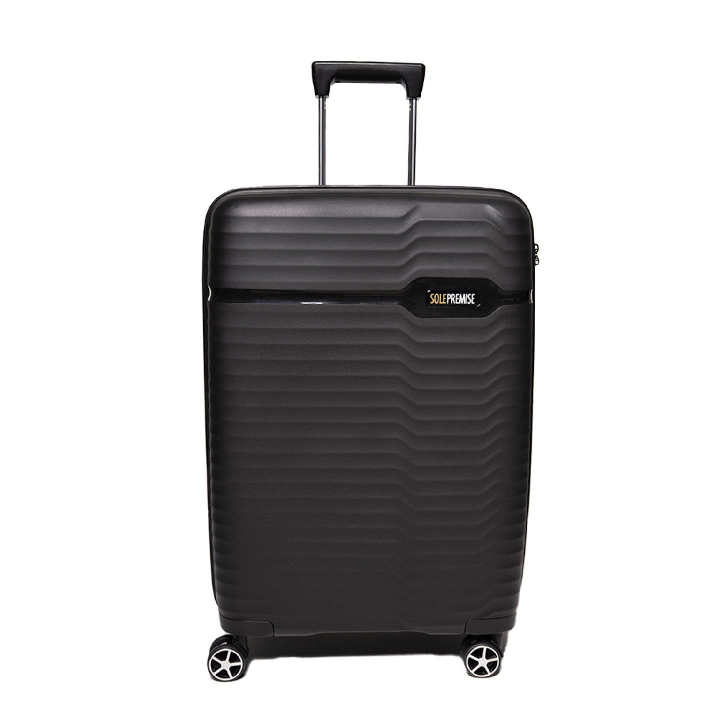 24 - inch Black Hardcase Roller Luggage with 360° Wheels & TSA Lock - Lucid Soles