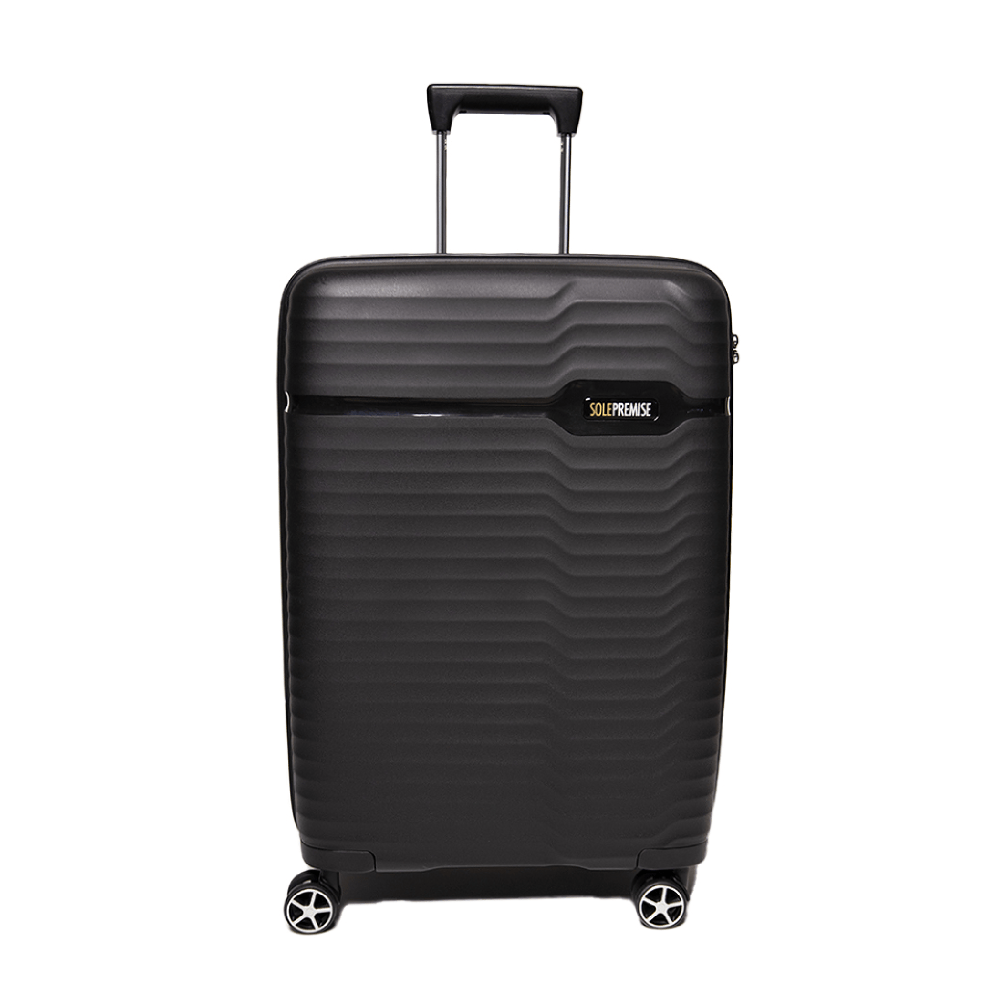 24 - inch Black Hardcase Roller Luggage with 360° Wheels & TSA Lock - Lucid Soles