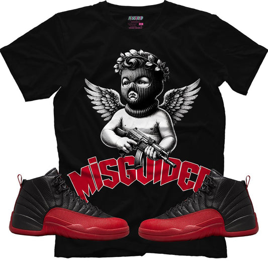 Misguided Angel (Air Jordan 12 Flu Game) T-Shirt - Lucid Soles