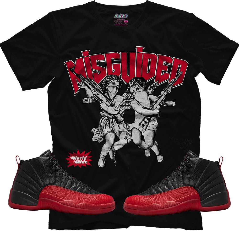Misguided WorldWide (Air Jordan 12 Flu Game) T-Shirt - Lucid Soles