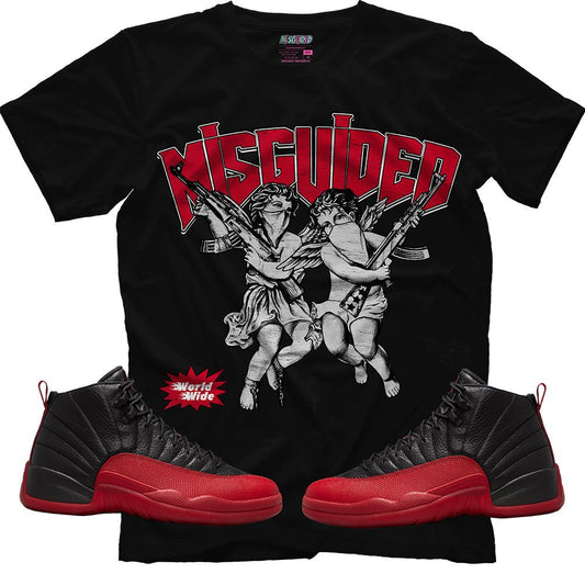 Misguided WorldWide (Air Jordan 12 Flu Game) T-Shirt - Lucid Soles