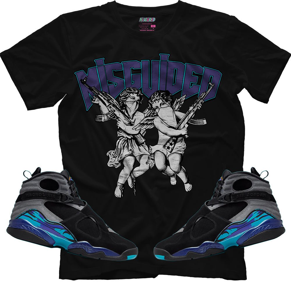 Misguided Angels (Air Jordan 8 Aqua) T-Shirt - Lucid Soles