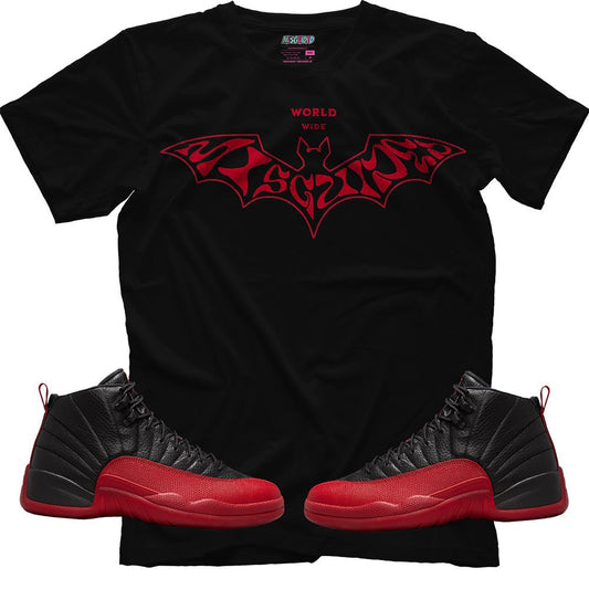 Misguided Bat (Air Jordan 12 Flu Game) T-Shirt - Lucid Soles
