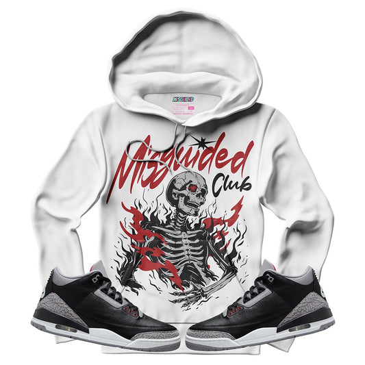 Misguided Club (Air Jordan 3 Black Cement) Hoodie - Lucid Soles