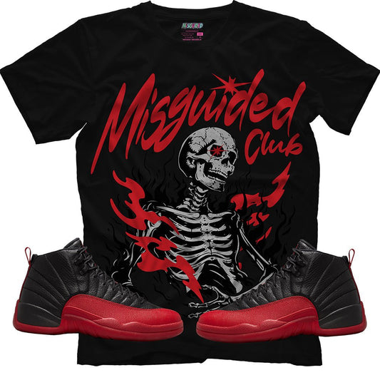 Misguided Club (Air Jordan 12 Flu Game) T-Shirt - Lucid Soles