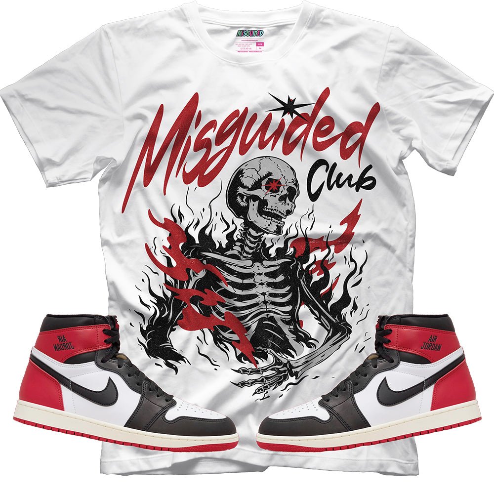 Misguided Club (Air Jordan 1 High OG Black Toe Reimagined) T-Shirt - Lucid Soles