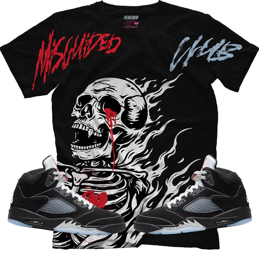 Misguided Club (Air Jordan 5 Black Metallic Reimagined) T-Shirt - Lucid Soles