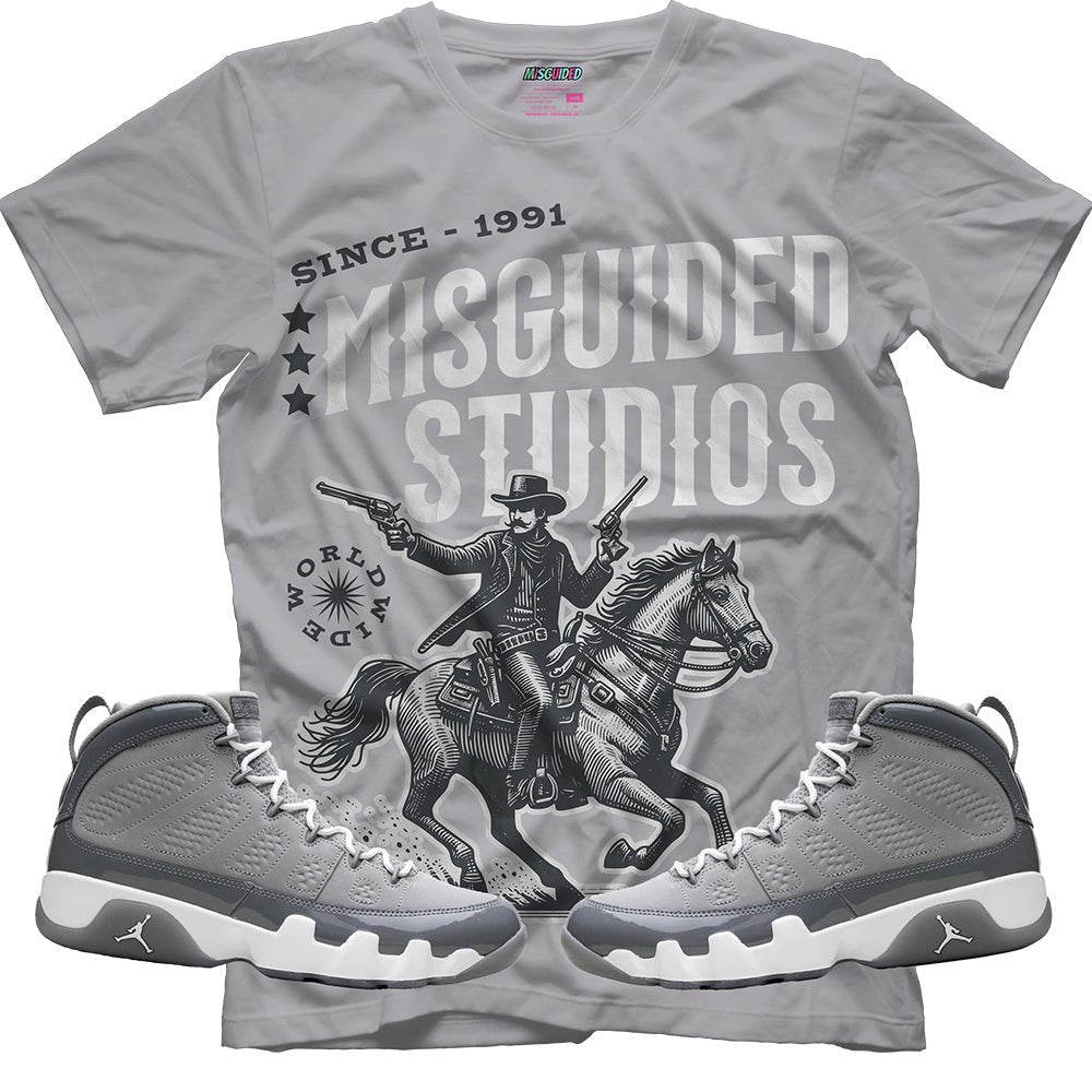 Misguided Cowboy (Air Jordan 9 Cool Grey) T-Shirt - Lucid Soles