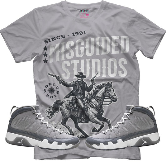Misguided Cowboy (Air Jordan 9 Cool Grey) T-Shirt - Lucid Soles
