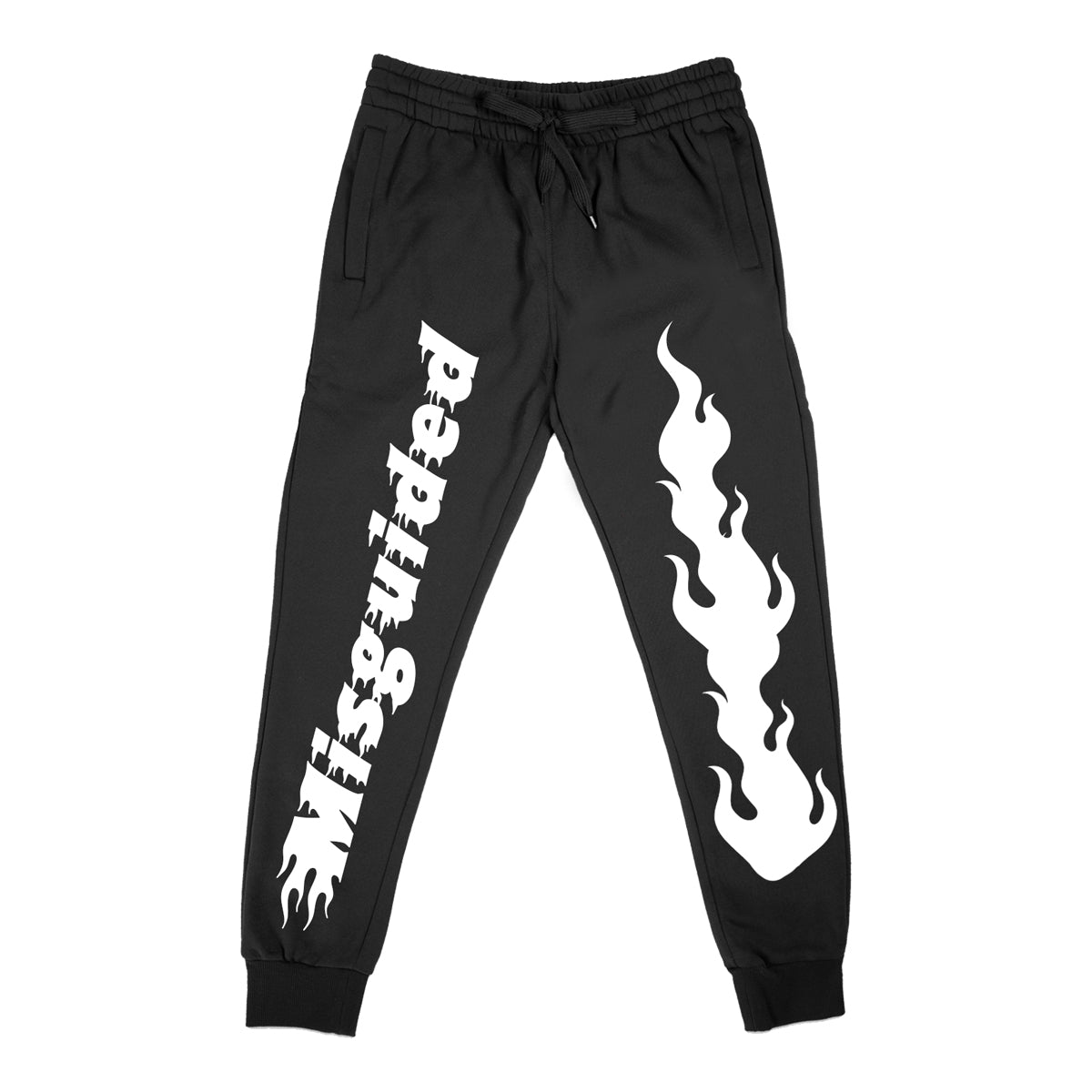 Misguided Flames (Air Jordan 4 Black Cat) Joggers - Lucid Soles